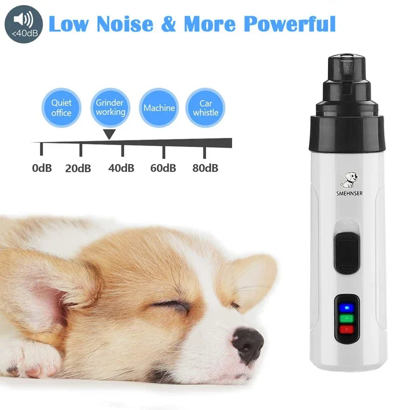 Eco-Friendly USB Rechargeable Pet Nail Grinder for Dogs & Cats