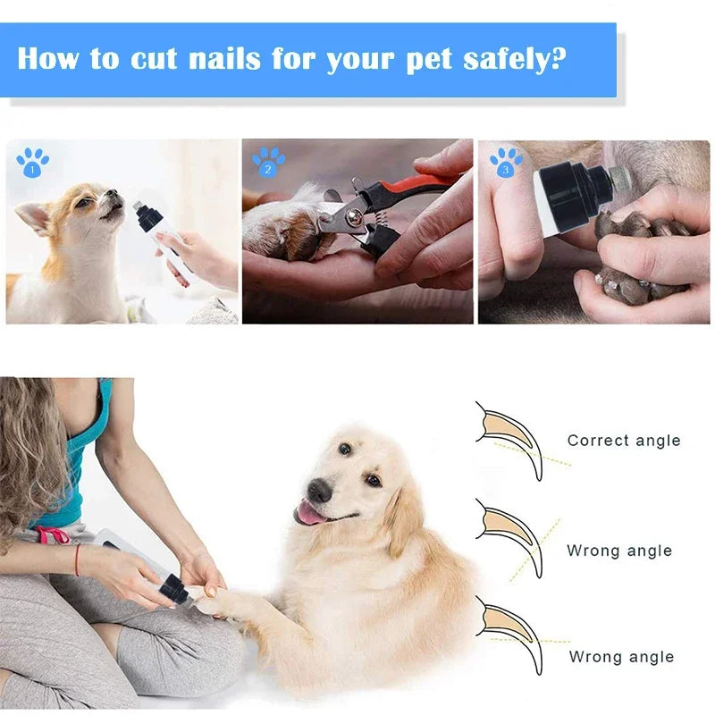 Eco-Friendly USB Rechargeable Pet Nail Grinder for Dogs & Cats