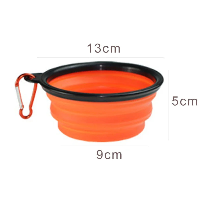 350ml Collapsible Dog Pet Folding Silicone Bowl Outdoor Travel Portable Puppy Food Container Feeder Dish Bowl Pet Supplies