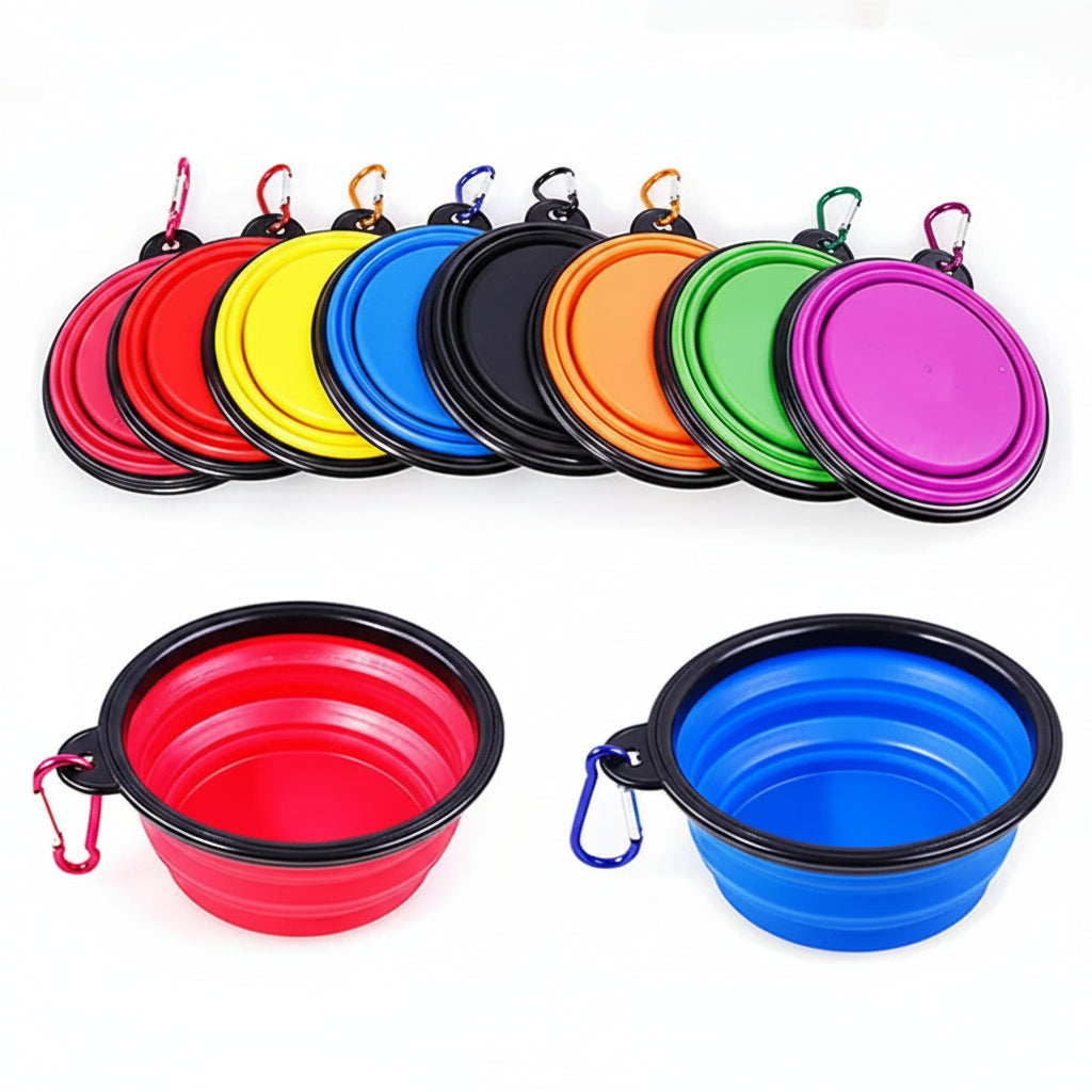 Eco-Friendly Collapsible Silicone Pet Travel Bowl – 350ml