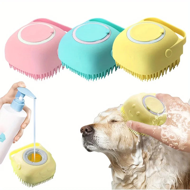 Eco-Friendly Silicone Pet Bath Massage Gloves for Dogs & Cats